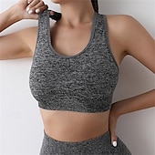 cheap Sports Bras &amp; Vests-Sports Bra Hollow Mesh Back Sports Bra Fitness Yoga Vest Shockproof Yoga Bra Without Steel Ring