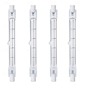 abordables Ampoules incandescentes-Ampoules R7S 118 mm T3 300 W à double culot à intensité variable de type J, lot de 4 pour le travail et la sécurité &amp;éclairage paysager 220-240v