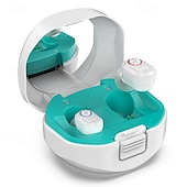 ieftine Protecţie individuală-mini aparate auditive portabile tws compartiment de încărcare aparate auditive invizibile în ureche de rezistență lungă audiphone încărcare magnetică asistată amplificator de sunet pentru o persoană în vârstă
