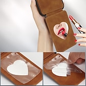 abordables Carcasas iPhone-teléfono Funda Para iPhone 16 Pro Max Plus iPhone 15 Pro Max Plus iPhone 14 13 12 Pro Max Plus iPhone 14 Pro Max iPhone 13 12 Pro Max Funda Trasera con Soporte Espejo con cordón Retro TPU Cuero de PU