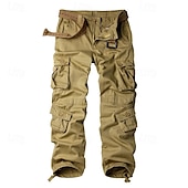 baratos Partes inferiores-Homens Calças Outdoor Calça Cargo Calças de Trilha Militar Côr Camuflagem Ao ar livre Normal Prova-de-Água Respirável Secagem Rápida Calças Preto Verde Tropa Algodão Caça Alpinismo Campismo