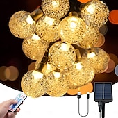 economico Striscie luci ad energia solare-10m Fili luminosi 100 LED Bianco caldo Bianco Multicolore Luci di stringa creative Feste All&#039;aperto Impermeabile Ad energia solare