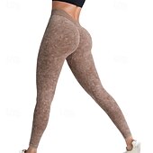 tanie Legginsy i legginsy do jogi-Damskie Spodnie do jogi Legginsy do jogi Scrunch Butt Ruched Butt Lifting Podnoszenie pośladków Wyszczuplenie brzucha Wysoka talia Pilates Trening w siłowni Trening Rajstopy Jednokolorowe Ciemnoszary