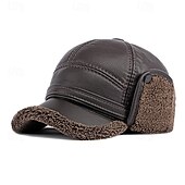 abordables Gorros-Hombre Gorra de Béisbol Mantiene abrigado Resistente al Viento Transpirable para Pesca Playa Camping / Senderismo / Espeleología Color sólido Poliéster Invierno Otoño