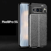 お買い得  その他のスマホケース-電話 ケース 用途 Pixel 8 Pro Pixel 8 バックカバー スタンド付き 耐衝撃 レトロ風 TPU PUレザー