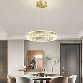 cheap Pendant Lights-Nordic Style Single Design Chandelier Living Room Ceiling Light Ring Iron Hanging Lamp Dimmable Pendant Light 110-240V