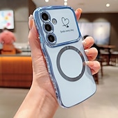 Недорогие Чехлы для Samsung-телефон Кейс для Назначение S24 S24 Ultra Plus S23 Ultra Plus S23 S22 S22 Плюс Ультра S25 Ультра Кейс на заднюю панель Магнитный Поддержка беспроводной зарядки Защита от удара Ретро Покрытие