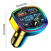 cheap Car Charger-USB Car Charger Quick Charge Bluetooth 5.0 FM Transmitter USB Type C 65W Car Fast Charging Bluetooth FM Transmitter Music Player