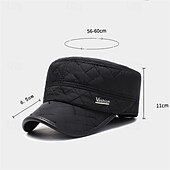 cheap Men&#039;s Hats-Men&#039;s Flat Cap Baseball Cap Sun Hat Black Blue Cotton Embroidered Fashion Casual Street Daily Letter Adjustable Sunscreen Breathable