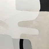 voordelige Abstracte schilderijen-3d wit abstract olieverfschilderij met de hand geschilderd dik getextureerd olieverfschilderij met de hand geschilderd beige wit schilderij abstract 3d wit getextureerd olieverfschilderij wandkunst