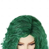 abordables Perruques Synthétiques Sans Bonnet-perruque longue bouclée ondulée perruque de remplacement de cheveux synthétiques duveteux ombré naturel avec ligne de cheveux libre pour costume cosplay fête perruques de fête de Noël adaptées