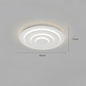 tanie Ściemnialne lampy sufitowe-biała okrągła lampa sufitowa w kształcie fali stylowa lampa sufitowa led 45/60/78cm 36w