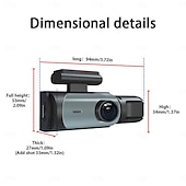 abordables DVR pour voiture-K3 1080p Nouveau design / HD / Surveillance à 360 ° DVR de voiture 150 Degrés Grand angle 2 pouce IPS Dash Cam avec Wi-Fi / Vision nocturne / Enregistrement en Boucle 4 LED infrarouge Enregistreur de