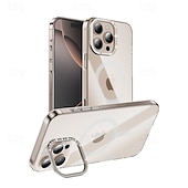 cheap iPhone Cases-Phone Case For iPhone 16 Pro Max Plus iPhone 15 Pro Max Plus iPhone 15 iPhone 14 Pro Max Back Cover with Stand Holder Magnetic Support Wireless Charging Retro TPU PC