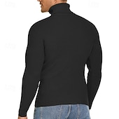 preiswerte Herrenpullover-Herren Pullover Strickpullover Rollkragenpullover für Herren Gerippt Stricken Standard Strick Glatt Rollkragen Modisch Brautkleider schlicht Freizeitskleidung Verabredung Bekleidung Herbst Winter