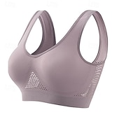 cheap Sports Bras &amp; Vests-Sports Bra Hollow Mesh Back Sports Bra Fitness Yoga Vest Shockproof Yoga Bra Without Steel Ring