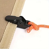 abordables Herramientas de camping, mosquetones y cuerdas-20 clips de montaje superiores para carpas a prueba de viento para acampar al aire libre
