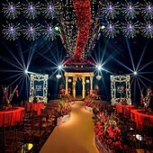 baratos Luzes solares de corda-4 luzes de fogos de artifício solares, luzes de caminho solares 360 leds com controle remoto 8 modos, luzes externas à prova d&#039;água para jardim, quintal, pátio, passarela, decorações de natal e