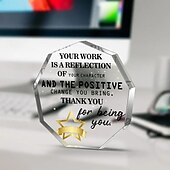 cheap Event &amp; Party Supplies-Octagonal Acrylic Award, Inspirational Quotes Gift for Colleagues, Boss, and Friends, Appreciation Desk Decor, Retirement Keepsake, Office Desk Accessory