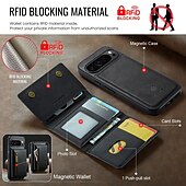 billige Andre telefonetuier-telefon Etui Til Pixel 9 Pro Pixel 9 Pro XL Pixel 8 Pro Pixel 8 Pixel 9 Bakdeksel med stativ Avtagbar Magnetisk Kontor / Bedrift TPU PU lær