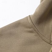 baratos Moletom com capuz de lã-Homens Full Zip Hoodie Moletom com zíper Fuzzy Sherpa Casaco de lã Moletom de lã Amarelo Verde Tropa Cáqui Cinzento Escuro Com Capuz Tecido Zip Up Zíper Bolsos Desportos e Ar livre Diário Final de