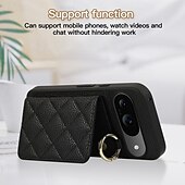 お買い得  その他のスマホケース-電話 ケース 用途 ピクセル9プロ ピクセル9プロXL Pixel 8 Pro Pixel 8 ピクセル9 バックカバー スタンド付き ストラップ付き カード挿入口 レトロ風 TPU PUレザー