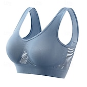 cheap Sports Bras &amp; Vests-Sports Bra Hollow Mesh Back Sports Bra Fitness Yoga Vest Shockproof Yoga Bra Without Steel Ring