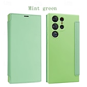 levne Pouzdra pro Samsung-Ochranný kryt na telefon pro S24 S24 Ultra Plus S23 Ultra Plus S23 S22 S22 Plus Ultra S25 Ultra zadní kryt se stojanem slotem na karty odolný proti nárazu retro TPU PU kůže