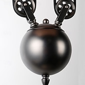 cheap Pendant Lights-Iron Indoor Island Pulley Chandelier Retro Pendant Light Finish with Highlights Metallic Interior Ceiling Hanging Lamp
