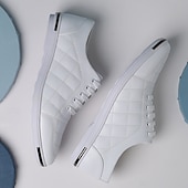 baratos Ténis para Homem-tênis masculino casual acolchoado - azul marinho, design com cadarço, confortável e leve, perfeito para uso diário
