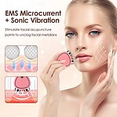levne Osobní ochrana-ems obličejový masér microcurrent face lift stroj váleček zpřísnění omlazení krása pleti proti vráskám přenosný mikroproudý dvouválcový masážní stroj