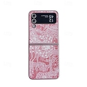 cheap Samsung Cases-Phone Case For Samsung Galaxy Z Flip 6 Z Flip 5 Z Flip 4 Z Flip 3 Back Cover Shockproof Retro PC PU Leather
