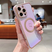 お買い得  iPhone用ケース-電話 ケース 用途 iPhone 16 Pro Max プラス iPhone 15 プロマックスプラス iPhone 14 13 12 Pro Max Plus iPhone 14 Pro Max iPhone 13 12 Pro Max バックカバー 磁石バックル ワイヤレス充電をサポート 耐衝撃 レトロ風 TPU 仕上げ