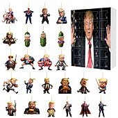 baratos Produtos Trump-enfeites de natal trumps 2024, calendário de adventos trumps com enfeite trumps 2024 para árvore de natal, pingente engraçado trumps para retrovisor de carro