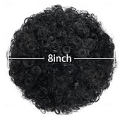 abordables Chignons-Extension de queue de cheval à cordon de serrage afro puff pour femmes noires, postiche en cheveux synthétiques crépus et bouclés pour femmes noires