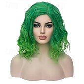 Χαμηλού Κόστους Συνθετικές Trendy Περούκες-στο πλάι της περούκας κοντή σγουρή κυματιστή μπομπ περούκες για μαλλιά συνθετικές περούκες cosplay στολή για πάρτι
