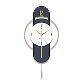 abordables Detalles para la pared-Reloj de pared de cuarzo silencioso con suspensión de tamaño completo, reloj de pared electrónico de péndulo para dormitorio y hogar, reloj de pared silencioso
