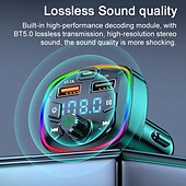 cheap Car Charger-USB Car Charger Quick Charge Bluetooth 5.0 FM Transmitter USB Type C 65W Car Fast Charging Bluetooth FM Transmitter Music Player