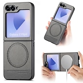 halpa Samsung-kotelot-puhelin Etui Käyttötarkoitus Z Flip 6 Z Flip 5 Z Flip 4 Z Flip 3 Takakuori Magneetti Tukee langatonta latausta Iskunkestävä Retro TPU PC