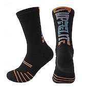 economico Calzini da corsa-Calze sportive Calzini da corsa 1 paio Color Block Per uomo Calzini / Calze Anti-scivolo Traspirante Comodo Allenamento in palestra Calcio Corsa Jogging Ciclismo Gli sport Color Block Lettere