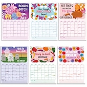 abordables Fournitures pour fêtes et fêtes-Calendrier mural 2025, c&#039;est reparti pour une décomposition de la lucarne arc-en-ciel, papeterie, épicerie fine, calendrier à spirale A5, tableau noir