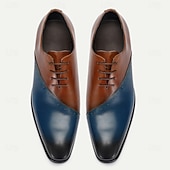 economico Scarpe Eleganti Classiche-scarpe oxford da uomo in pelle di vacchetta di prima qualità – scarpe eleganti da uomo con sfumature dal marrone al blu con dettagli brogue per occasioni speciali e di lavoro