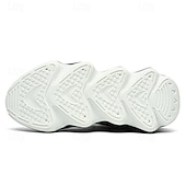 economico Sneakers da uomo-scarpe da ginnastica da uomo futuristiche con suola spessa in bianco e nero - scarpe sportive leggere e traspiranti per abbigliamento casual o da corsa