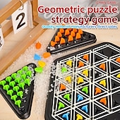 abordables Puzles-Mastermind de cadena triangular: desarrolla el pensamiento lógico y las habilidades para resolver problemas. Divertido juego de rompecabezas de escritorio multijugador para niños. Construcción de