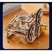 preiswerte Jigsaw-Puzzle-3D-Holzpuzzle - mechanische Trackbälle zum Selbermachen, pädagogisches Denkspiel für Erwachsene, Khaki