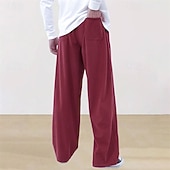abordables Pierna Recta-Hombre Pantalones de Deporte Pantalones deportivos Pantalones Pantalones de Pana Pantalones deportivos de pierna recta Correa Bolsillo Cintura elástica Plano Comodidad Diario Deporte Moda Casual