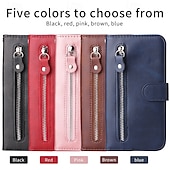 abordables Coques iPhone-téléphone Coque Pour iPhone 16 Pro Max Plus iPhone 15 Pro Max Plus iPhone 14 13 12 11 Pro Max Plus iPhone 14 Pro Max iPhone 13 12 11 Pro Max Couvercle rabattable Avec Support fermeture Éclair avec