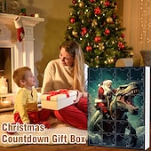 halpa Adventin kalenteri-24 kpl adventtikalenteri söpö eläinkokoelma, joulu 24 päivän lähtölaskenta tytöille pojille taaperoille, adventtikalentereita yllätysjoululahjoja lapsille dinosaurusleluja