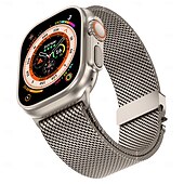 cheap Apple Watch Bands-Sport Band Milanese Loop Compatible with Apple Watch band 38mm 40mm 41mm 42mm 44mm 45mm 49mm Metal Clasp Stainless Steel Strap Replacement Wristband for iwatch Ultra 2 Series 9 8 7 SE 6 5 4 3 2 1
