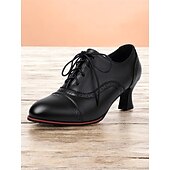 cheap 1950s-Women&#039;s Vintage Oxford Lace-Up Shoes - Retro Style Kitten Heel Brogue Design, Perfect for Office Wear and Classic Outfits